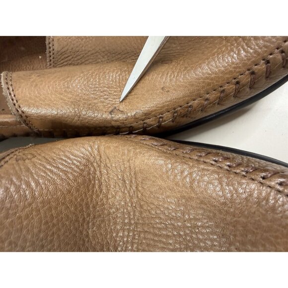 Giorgio Brutini Men Sz 10.5 Tan Brown Neutral Leather Slip On Loafer GUC main image 9
